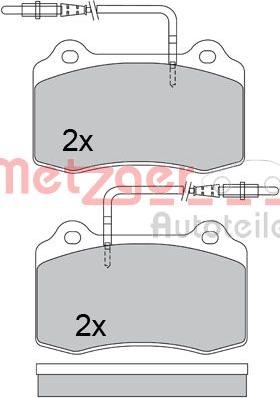 Metzger 1170399 - Тормозные колодки, дисковые, комплект autospares.lv