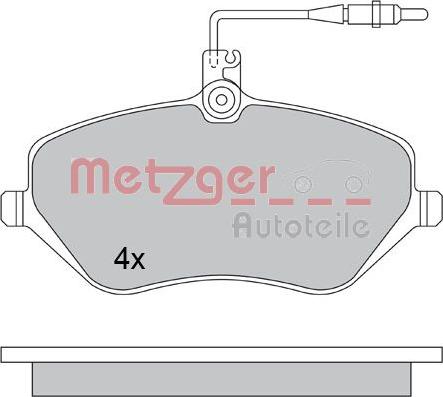 Metzger 1170346 - Тормозные колодки, дисковые, комплект autospares.lv