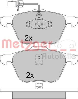 Metzger 1170342 - Тормозные колодки, дисковые, комплект autospares.lv