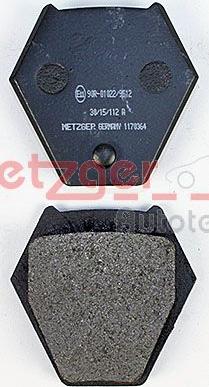 Metzger 1170364 - Тормозные колодки, дисковые, комплект autospares.lv