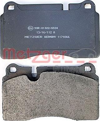 Metzger 1170366 - Тормозные колодки, дисковые, комплект autospares.lv