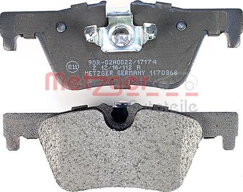 Metzger 1170368 - Тормозные колодки, дисковые, комплект autospares.lv