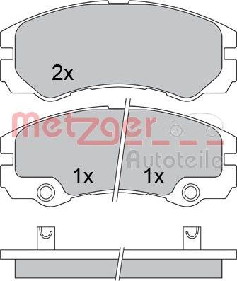 Metzger 1170363 - Тормозные колодки, дисковые, комплект autospares.lv