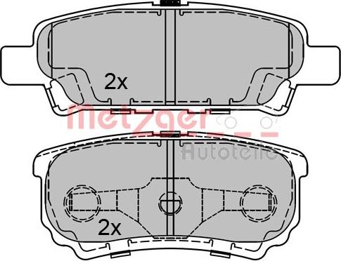 Metzger 1170306 - Тормозные колодки, дисковые, комплект autospares.lv