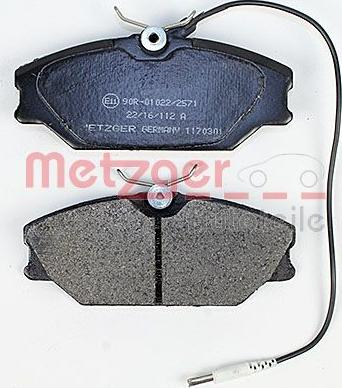 Metzger 1170301 - Тормозные колодки, дисковые, комплект autospares.lv