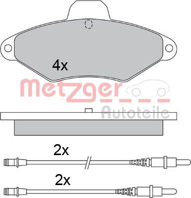 Metzger 1170319 - Тормозные колодки, дисковые, комплект autospares.lv