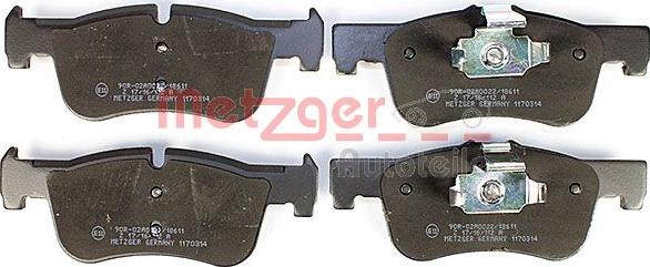 Metzger 1170314 - Тормозные колодки, дисковые, комплект autospares.lv