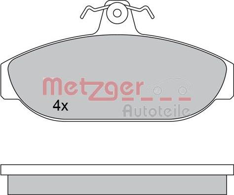 Metzger 1170315 - Тормозные колодки, дисковые, комплект autospares.lv