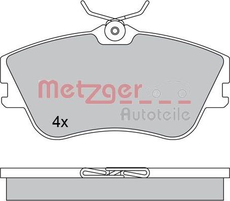 Metzger 1170389 - Тормозные колодки, дисковые, комплект autospares.lv