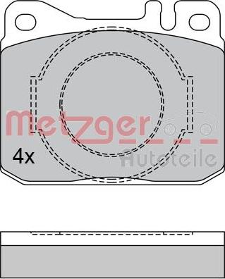 Metzger 1170385 - Тормозные колодки, дисковые, комплект autospares.lv