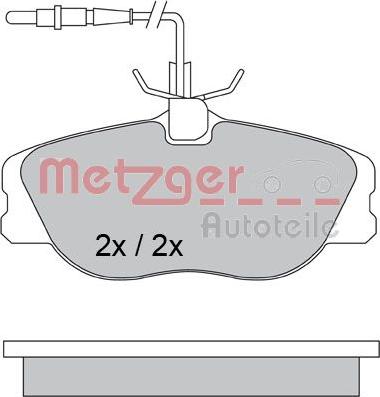 Metzger 1170386 - Тормозные колодки, дисковые, комплект autospares.lv