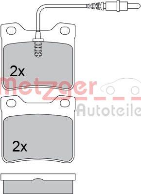 Metzger 1170336 - Тормозные колодки, дисковые, комплект autospares.lv