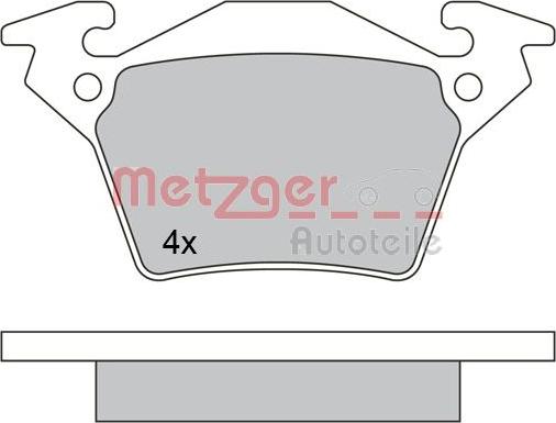 Metzger 1170331 - Тормозные колодки, дисковые, комплект autospares.lv