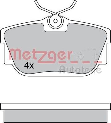 Metzger 1170332 - Тормозные колодки, дисковые, комплект autospares.lv