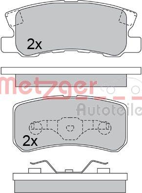 Metzger 1170323 - Тормозные колодки, дисковые, комплект autospares.lv