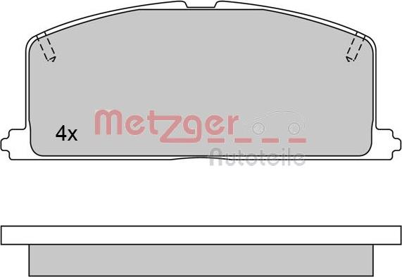 Metzger 1170327 - Тормозные колодки, дисковые, комплект autospares.lv