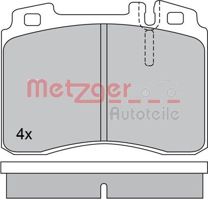 Metzger 1170374 - Тормозные колодки, дисковые, комплект autospares.lv