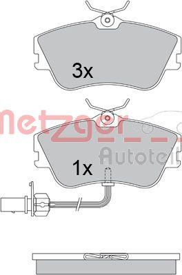 Metzger 1170376 - Тормозные колодки, дисковые, комплект autospares.lv