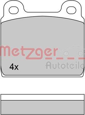 Metzger 1170370 - Тормозные колодки, дисковые, комплект autospares.lv