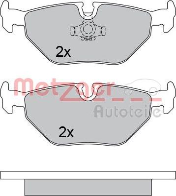 Metzger 1170371 - Тормозные колодки, дисковые, комплект autospares.lv