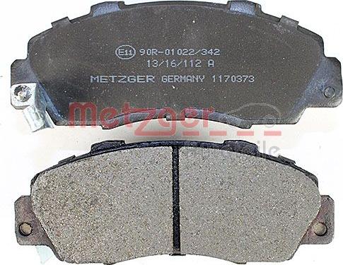 Metzger 1170373 - Тормозные колодки, дисковые, комплект autospares.lv