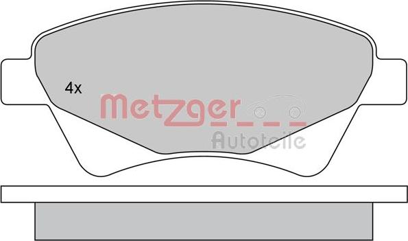 Metzger 1170255 - Тормозные колодки, дисковые, комплект autospares.lv