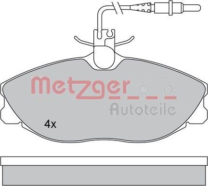 Metzger 1170253 - Тормозные колодки, дисковые, комплект autospares.lv