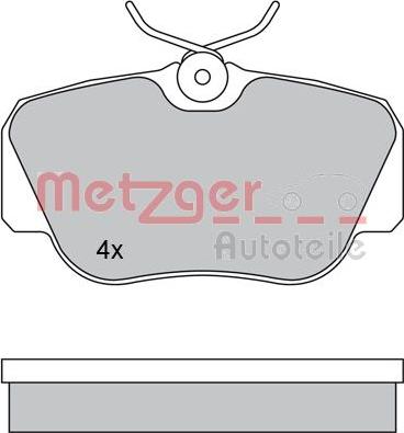 Metzger 1170266 - Тормозные колодки, дисковые, комплект autospares.lv