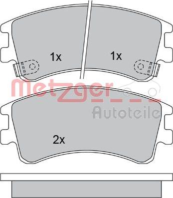 Metzger 1170200 - Тормозные колодки, дисковые, комплект autospares.lv