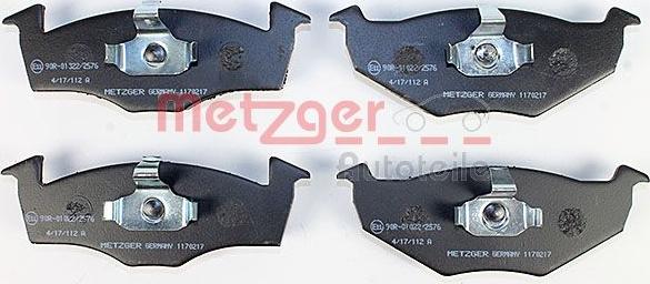 Metzger 1170217 - Тормозные колодки, дисковые, комплект autospares.lv