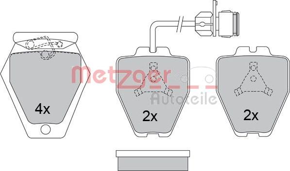 Metzger 1170280 - Тормозные колодки, дисковые, комплект autospares.lv