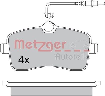 Metzger 1170283 - Тормозные колодки, дисковые, комплект autospares.lv