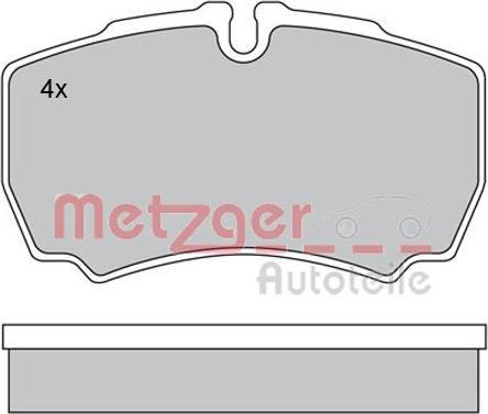 Metzger 1170226 - Тормозные колодки, дисковые, комплект autospares.lv