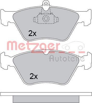 Metzger 1170279 - Тормозные колодки, дисковые, комплект autospares.lv