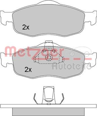 Metzger 1170273 - Тормозные колодки, дисковые, комплект autospares.lv