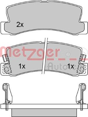 Metzger 1170277 - Тормозные колодки, дисковые, комплект autospares.lv