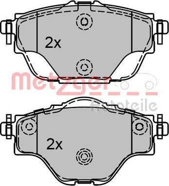 Metzger 1170794 - Тормозные колодки, дисковые, комплект autospares.lv