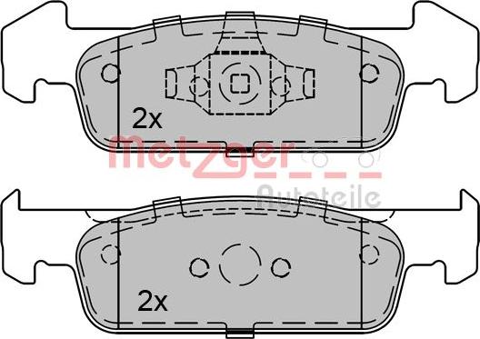 Metzger 1170791 - Тормозные колодки, дисковые, комплект autospares.lv