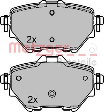 Metzger 1170798 - Тормозные колодки, дисковые, комплект autospares.lv