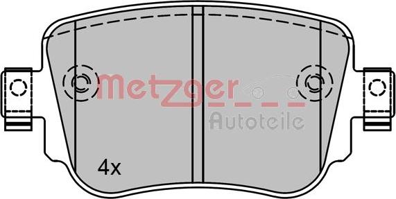 Metzger 1170792 - Тормозные колодки, дисковые, комплект autospares.lv