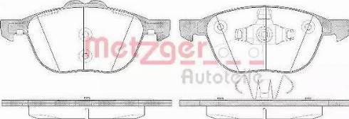 Metzger 1170765 - Тормозные колодки, дисковые, комплект autospares.lv