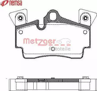 Metzger 1170762 - Тормозные колодки, дисковые, комплект autospares.lv