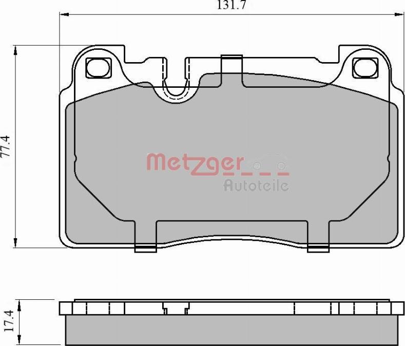 Metzger 1170789 - Тормозные колодки, дисковые, комплект autospares.lv