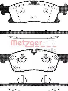 Metzger 1170785 - Тормозные колодки, дисковые, комплект autospares.lv