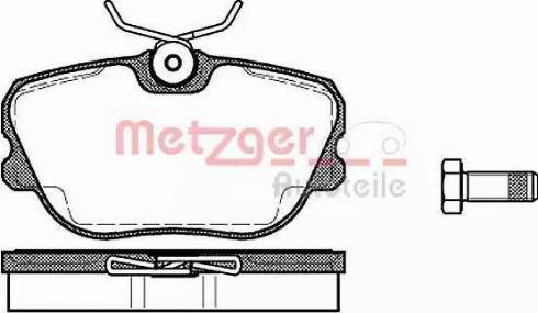 Metzger 1170722 - Тормозные колодки, дисковые, комплект autospares.lv