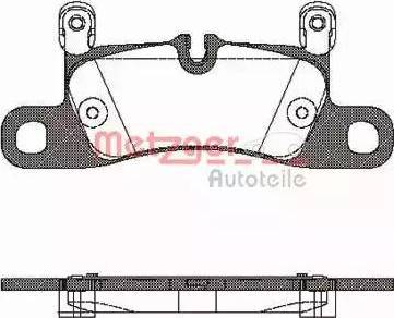 Metzger 1170779 - Тормозные колодки, дисковые, комплект autospares.lv