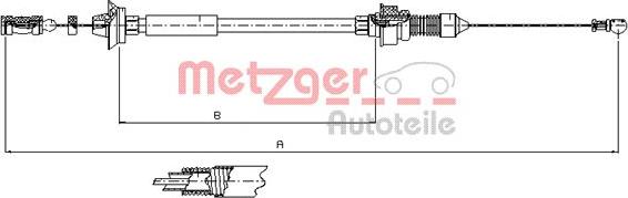 Metzger 1173.7 - Тросик газа autospares.lv