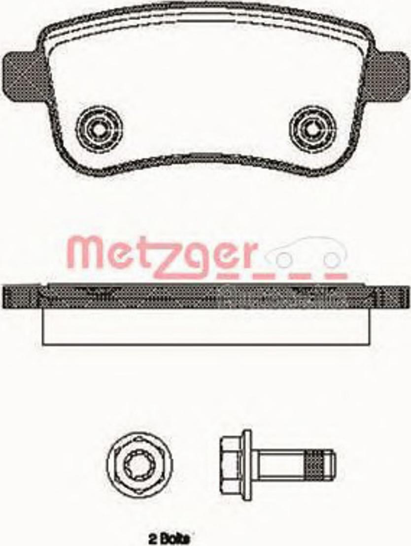 Metzger 138700 - Тормозные колодки, дисковые, комплект autospares.lv