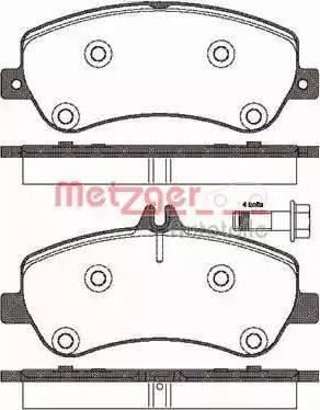 Metzger 1170777 - Тормозные колодки, дисковые, комплект autospares.lv