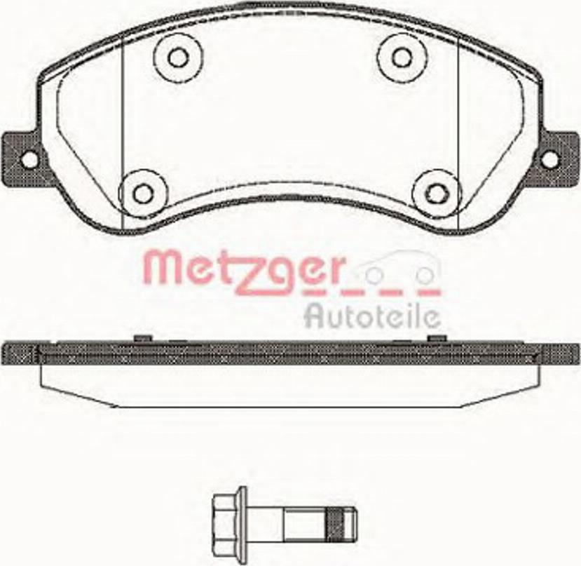 Metzger 1250.00 - Тормозные колодки, дисковые, комплект autospares.lv